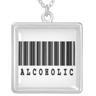 alcoholic funny barcode design custom necklace