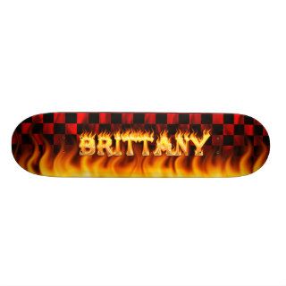 Brittany skateboard fire and flames design.
