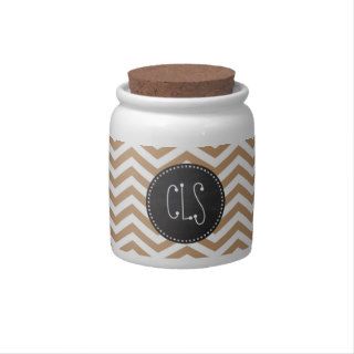 Light Brown Chevron Stripes; Chalkboard Candy Dishes