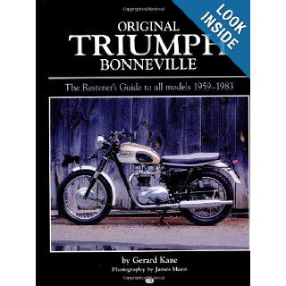 Original Triumph Bonneville (Bay View Books) David Marsden, Gerard Kane 9780760307762 Books