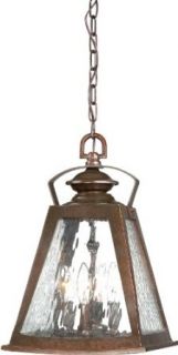The Great Outdoors 72294 291 17" Outdoor Pendant from the Oxford Road Collection, Architectural Bronze with Copper Highlights   Ceiling Porch Lights  