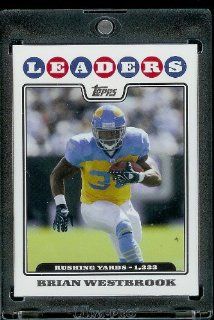 2008 Topps # 291 Brian Westbrook LL League Leaders   Philadelphia Eagles   NFL Trading Cards in a Protective Display Case at 's Sports Collectibles Store
