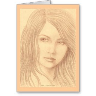 Sepia Woman II Cards