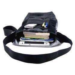 Black 'Kickstand' 15 inch Mini Laptop Messenger Bag Messenger Bags