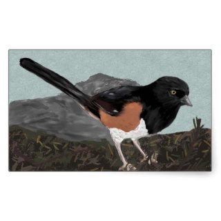 Watercolor Eastern Towhee Stickers