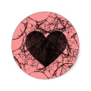 Grunge Shattered Heart Stickers