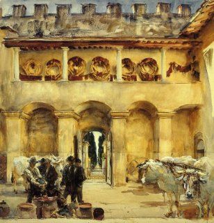 Artisoo Florence. Torre Galli Oil painting reproduction    Size 30 x 29 inches   John Singer Sargent  
