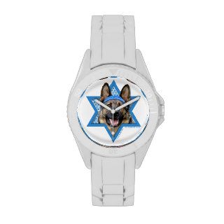 Hanukkah Star of David   German Shepherd Wrist Watches