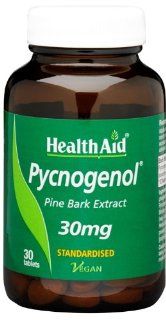 HealthAid Pycnogenol Extract 30mg   30 Tablets  Pycnogenol Nutritional Supplements  Grocery & Gourmet Food