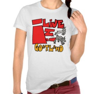 Funny Saying on Goat  Ladies Casual Scoop T shirt