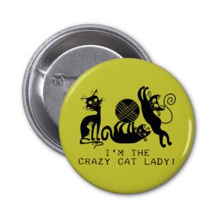 Crazy Cat Lady Button