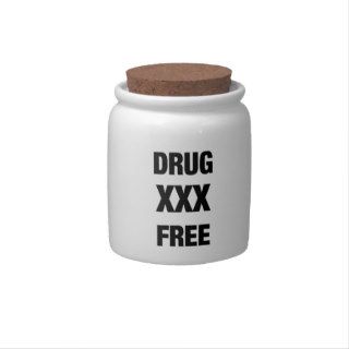 Drug XXX Free Candy Jar