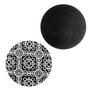 Lillypilly Aluminum Circle Stamping Black W/ Spanish Tile Pattern 25mm (2)