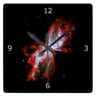 Butterfly Nebula in Scorpius Constellation Wall Clocks