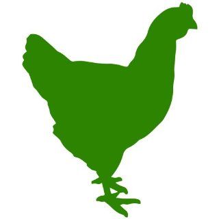 Farm Hen Chicken Decal Sticker (green, 5 inch)   Wall Decor Stickers