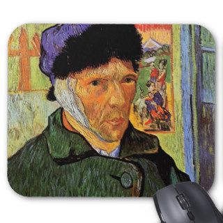 Van Gogh; Self Portrait with Bandaged Ear Mouse Pads