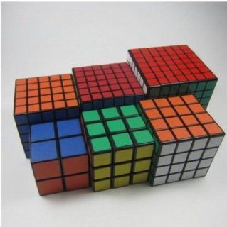 Set of 2x2 3x3 4x4 5x5 6x6 7x7 Shengshou Black Speed Magic Cube Puzzle Hot Bithday Holliday Gift Toys & Games
