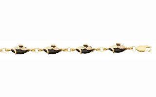 Stamper Black Hills Gold Women's Link Bracelet. 12K Black Hills Gold Leaves and 10K Black Hills Gold Vines. B271X Jewelry
