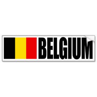 Belgium Flag Bumper Stickers