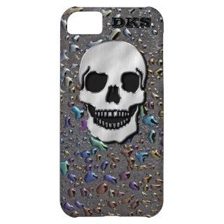 Monogrammed Silver Skull, Oily LOOK iPhone 5C Case
