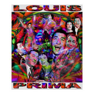 "LOUIS PRIMA" FRACTAL ART POSTER BY ED SEEMAN