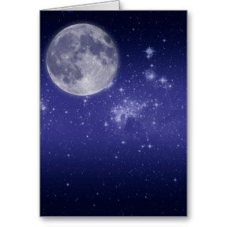 Moon and Shining Stars Cards