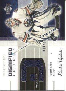 Tommy Salo 2002 03 Upper Deck Rookie Update Jersey Card #DTS 039/299 Sports Collectibles