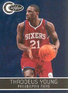 2010 11 Panini Totally Certified Basketball Blue Parallel #4 Thaddeus Young #'d /299 Philadelphia 76ers NBA Trading Card at 's Sports Collectibles Store