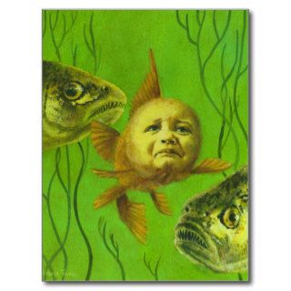 Goldfish Baby Mutant Design Post Card