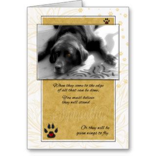 Sick or Terminally ILL Dog Pet Sympathy Card