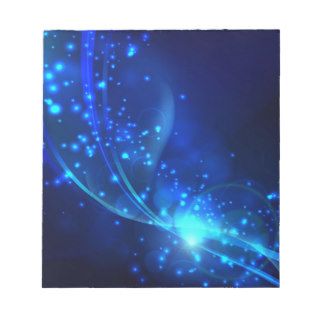 Abstract Blue Light Background Vector Graphic ABST Memo Pad