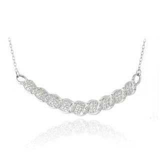 DB Designs Black or White Diamond Accent Bib Necklace DB Designs Diamond Necklaces