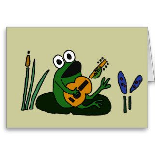 XX  Singing Frog with Guitar Card