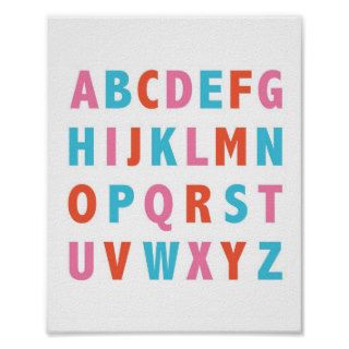 Modern Alphabet Nursery Wall Print