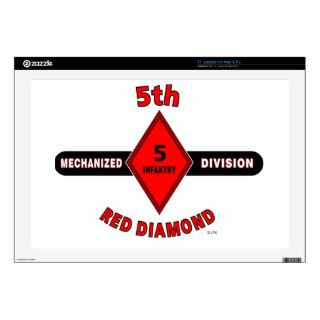 5TH INFANTRY DIVISION (MECHANIZED)"RED DIAMOND" SKINS FOR 17" LAPTOPS
