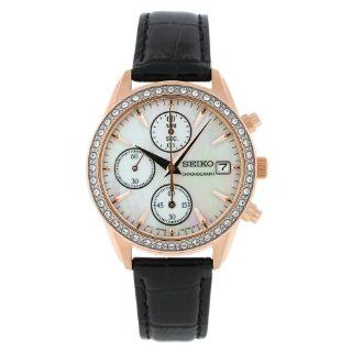 Seiko Women's SNDY14 CalfskinAnalog with Mother Of Pearl Dial Watch at  Women's Watch store.