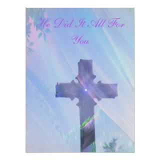 He Did It All For You Poster (purple border)