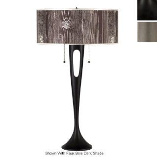 Soiree Table Lamp Shade Color Driftwood Silk Glow, Finish Antique Bronze    