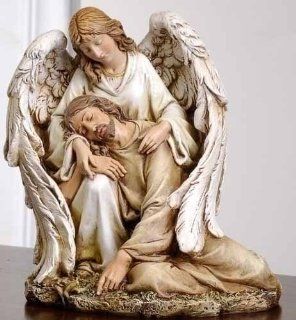 7" Joseph's Studio Renaissance Collection Angel Holding Jesus Figure   Statues