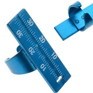 Generic Endo Finger Rulers Span Measure Scale Dental Instruments(Color Blue, Aluminium) Health & Personal Care