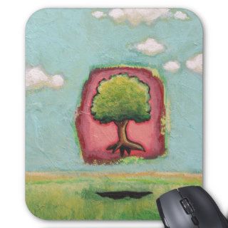 Floating tree fun contemporary art On Your Own Mouse Pad