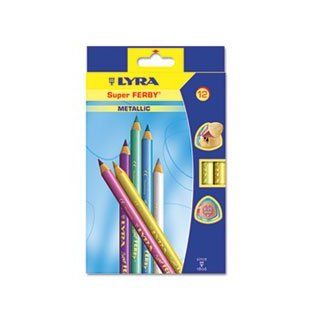 ** Super Ferby Woodcase Pencil, Assorted Colors, 6.25 mm, 12 per Pack **   Wood Lead Pencils