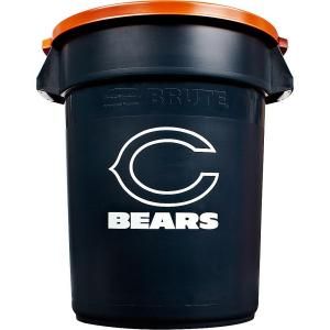 Rubbermaid Commercial Products NFL Brute 32 gal. Chicago Bears Trash Container with Lid 1853638