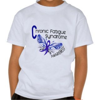 CFS Chronic Fatigue Syndrome Tattoo Butterfly Tshirts