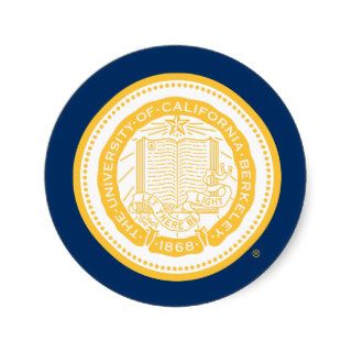 UC Berkeley School Seal   Gold Round Stickers