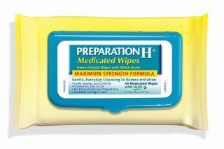 Preparation H Medicated Hemorrhoidal Wipes with Witch Hazel and Aloe, 48 Count Refill Packages  Massage Oils  Beauty