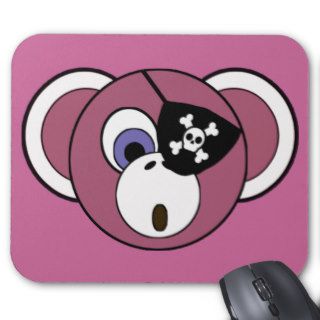 Pink Pirate Monkey Mousepad