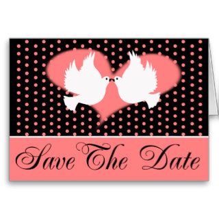 When Doves Kiss, Save The Date Wedding Card