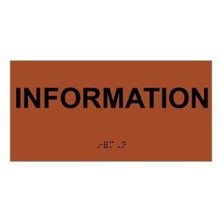 ADA Information Braille Sign RSME 375 BLKonCanyon Information  Yard Signs 