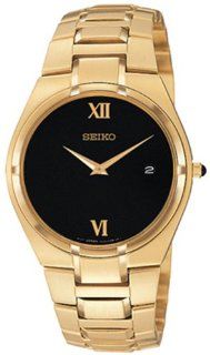 Seiko Dress Gold Tone Stainless Steel Mens Watch SKP294 Seiko Watches